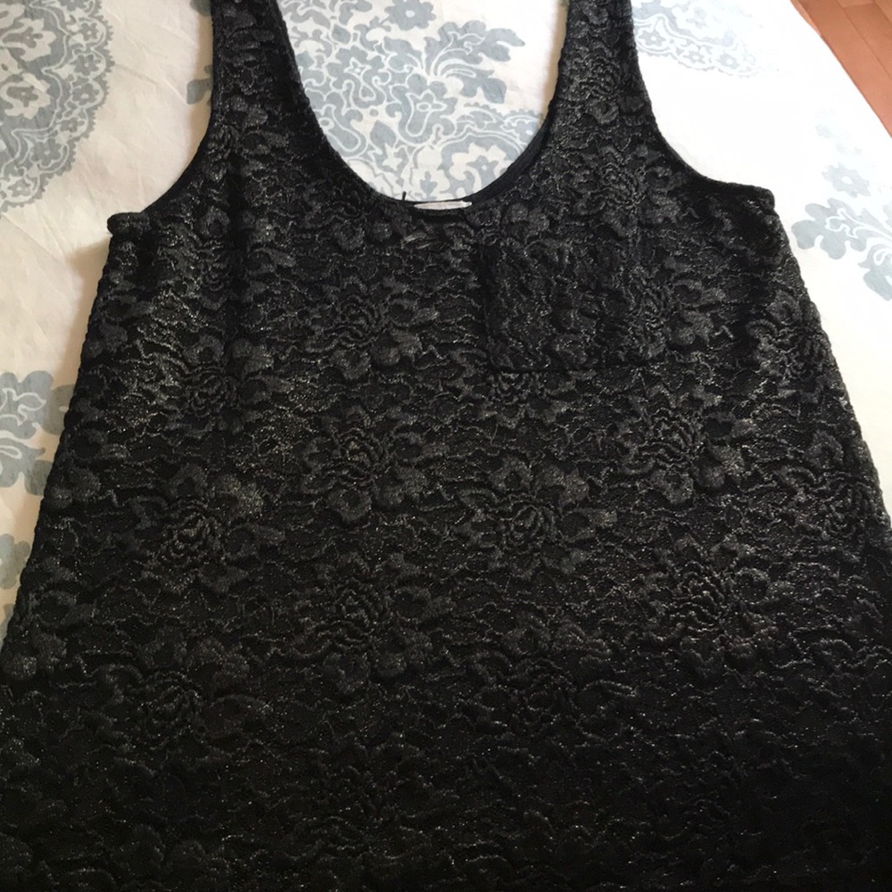 Lacy Black Tank